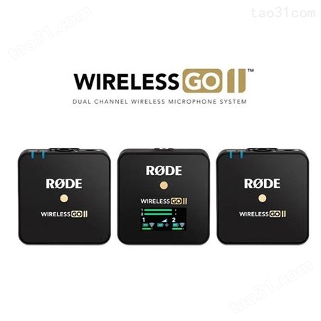 罗德一拖二无线话筒RODE麦克风Wireless Go II二代录播领夹胸麦批发