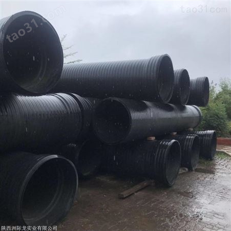 陕西HDPE中空壁缠绕管 市政排污管 扩口缠绕管 承插式缠绕管厂家
