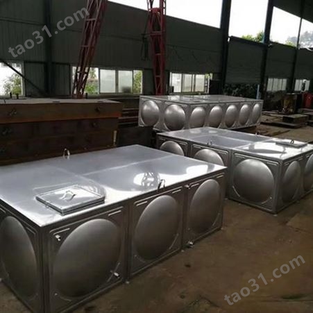 厂家定制方形玻璃钢水池 圆形不锈钢生活水箱 储水设备