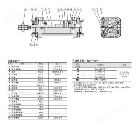 SMC气缸/标准型:单杆双作用型号 CDA2L80-30Z 货期快