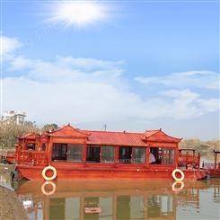 销售湖北景区画舫船12米*3.6米水上休闲船 景区游览船 公园游船
