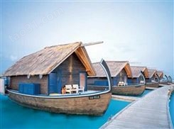 10米水上欧式房船  酒店休闲住宿船屋  可订购马尔代夫酒店船屋 旅游观光船