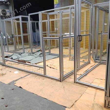 铝型材围栏机器人工作站工业安全防护方案设计组装厂家定做