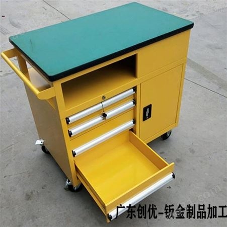 创优榉木桌面工具车CY-GJG75508移动式钳台工具柜金属钢制配件柜工厂销售