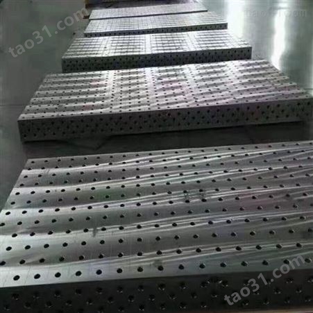 春天机床制造 T型槽铸铁平台平板 三维柔性焊接平台 夹具钳工工作台 来图定制