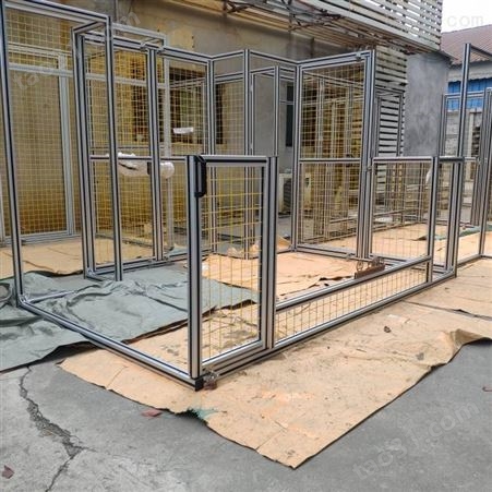 铝型材围栏铝合金防护栏车间仓库隔离网车间护栏网工业钢护网
