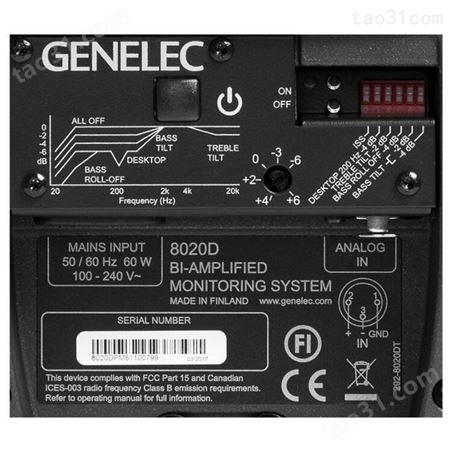 Genelec/真力8020A 有源音箱 工作室录音棚音响桌面音箱