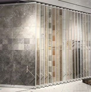 厦门石材展厅设计 展示空间设计瓷砖翻页旋转展架定制厂家