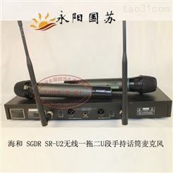 海和无线话筒 SGDR SR-8600无线一拖二V段演唱手持/领夹话筒麦克风 K歌话筒