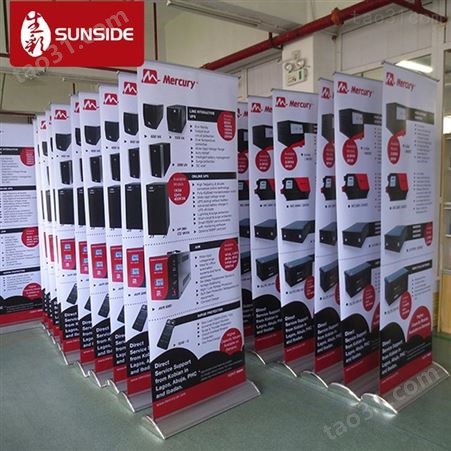 深圳定制双面易拉宝 展示海报 便携式展示器材 户外门型展架