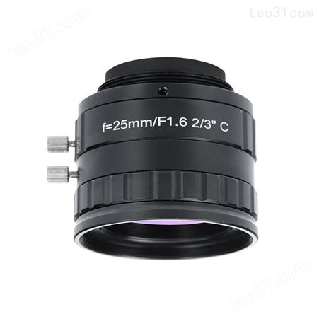 欧姆微供应商25mm/F1.6工业FA镜头OM255机器视觉镜头